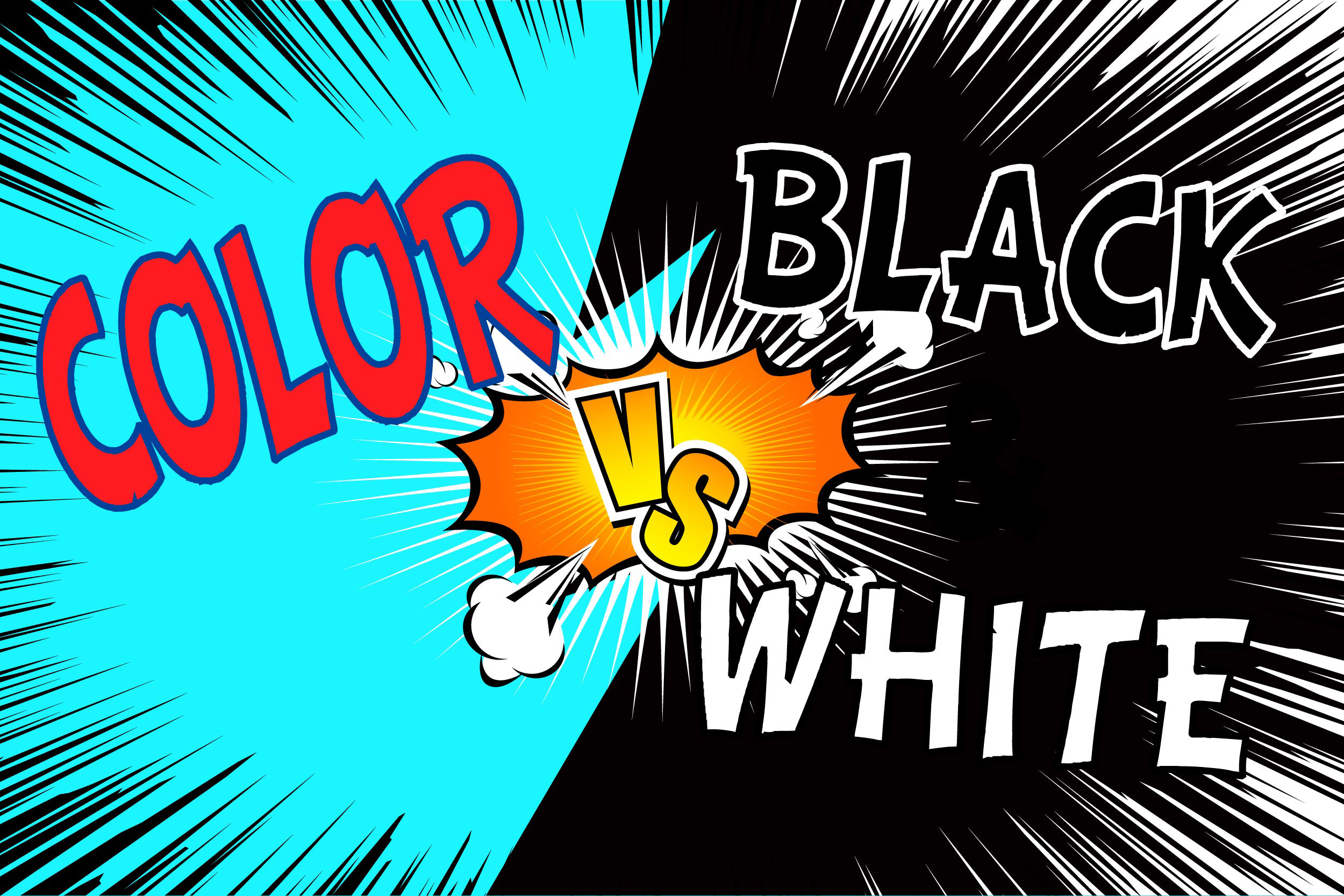 Color vs Black and White comics