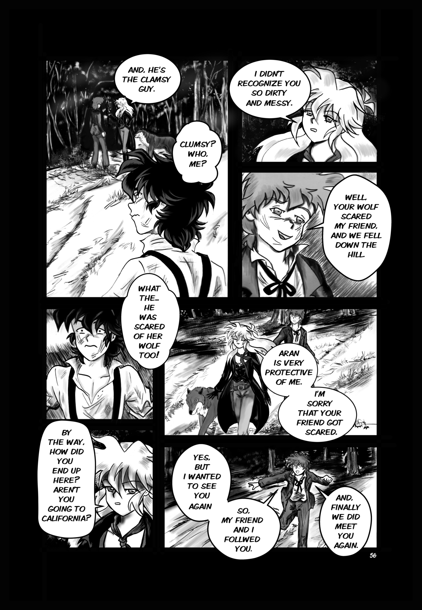 Legends of the West graphic novel page 56 seven panels Tom Sawyer and Huck Finn will introduced themself to Sally McKay