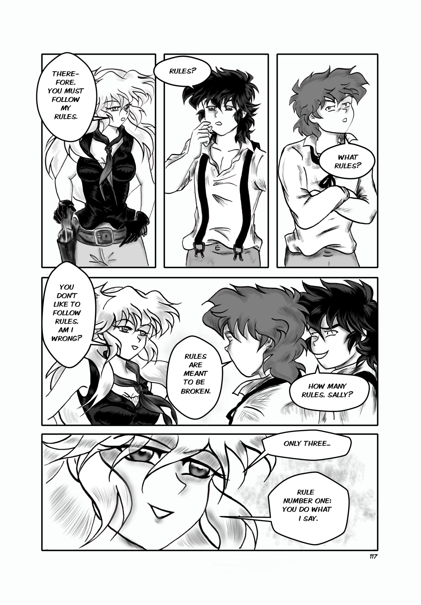 Legends of the West page 117 chapter 3. Five panels page.